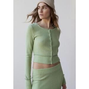 New Urban Outfitters Out From Under Suki Ribbed Cardigan Maxi Skirt Set Large